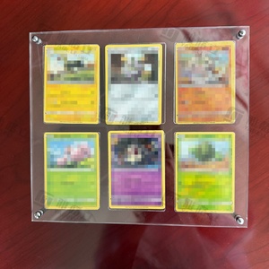 Cadre d'affichage magnétique en acrylique premium personnalisé à 6 emplacements pour cartes Pokémon, vente chaude - Product Image 1