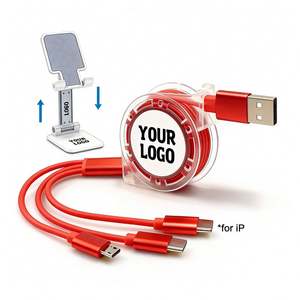 Cable de Datos Tipo-C Extensible de Carga Rápida 3A con Logotipo Personalizado al por Mayor, Regalo Promocional, Nuevo, para Teléfono Móvil Android - Product Image 1