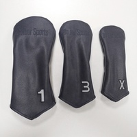 Housse de club de golf personnalisée OEM en cuir PU imprimé pour clubs en bois, accessoires de parcours de golf