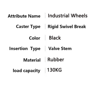 Roda Putar Karet Tahan Aus Industri Berat dengan Rem, Roda <span class=keywords><strong>6</strong></span> Inci, Operasi Senyap, Penyerap Guncangan untuk Troli - Product Image 3