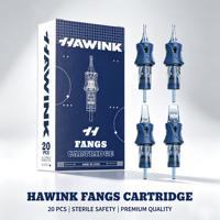 Иглы-картриджи HAWINK для татуировок, одноразовые, стерилизованные EO, круглые лайнеры для профессиональных тату-мастеров