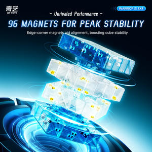 QIYI المحارب <span class=keywords><strong>M</strong></span> 4x4x4 المكعب المغناطيسي فوق البنفسجية سرعة المكعب الجديد العصي لغز لعبة بلاستيكية تعليمية سحرية 4*4 Cubo Magico - Product Image 5