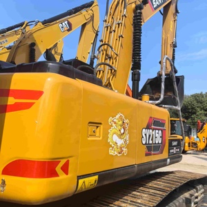 Excavatrice Sany SY215C Jaune, Type Chenillé, 21,5 Tonnes, Équipement de Construction avec Godet de Terrassement - Product Image 1