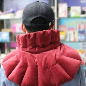 Almohadilla térmica para el cuello con forma de U, apta para microondas, con semillas de lino, talla única - Product Image 1