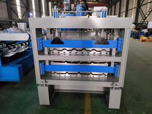 Máy làm ngói lợp hai lớp Trung Quốc, máy tạo hình kim loại cho tấm lợp IBR, máy ép và tạo hình cuộn - Product Image 3