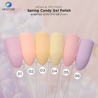 Vernis Gel Non Toxique Effet Bonbon Printanier Sans HEMA Végan Adapté aux Salons Professionnels OEM Marque Privée Couleur Macaron Gâteau