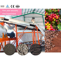 Ligne de production d'engrais bio-organique automatique WINWORK avec moteur pour les déchets de transformation du café, haute efficacité, capacité de 1 à 22 t/h