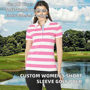 Polo de golf pour femme à manches longues, uni, décontracté, grande taille, anti-plis, avec boutons confortables, personnalisable en gros - Product Image 2