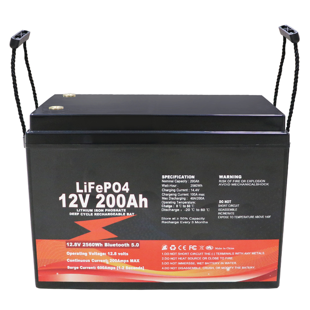US Stock 12V 100Ah LiFePO4 Deep Cycle Battery 1280Wh with 100A BMS 5-Year Lifespan for RV Solar Panel Trolling Motor Camper