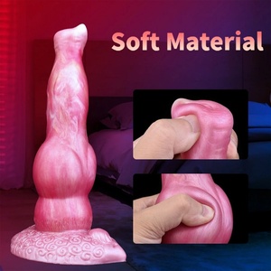 YOCY Silicone Fantasy Dog Knot Penis With Suction Cup Wireless Control Telescoping <b>Vibrating</b> Dildo Anal Plug for Women Men - Product Image 4