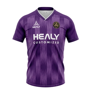 เสื้อยืดฟุตบอลทรงสลิมฟิตสำหรับผู้ชายเสื้อยืดผ้าโพลีเอสเตอร์แบบระเหิดออกแบบได้ตามต้องการการถ่ายเทความร้อนสำหรับเสื้อยืด - Product Image 6