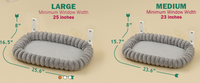 Lit pour chien pliable ultra doux et écologique, sans cordon, avec cadre métallique, lavable en machine, imprimé, hamac à 4 côtés