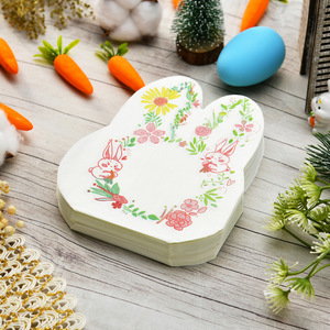 Juego de Vajilla Desechable para Fiesta de Cumpleaños DAMAI, Platos y Servilletas de Papel con Estampado de Conejo de Dibujos Animados para Decoración de Fiesta de Pascua - Product Image 2