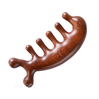 Peigne de massage en bois de santal Dragon-Feng naturel, relaxation du corps entier, mignon, compact, unisexe, usage domestique, 10-15 cm