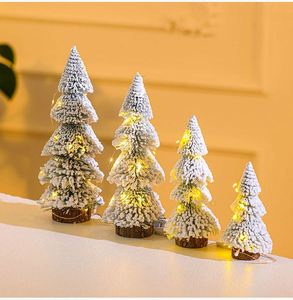 Mini Árbol de Navidad en Forma de Torre de PVC, Decoración de Mesa con Agujas de Pino Blancas para Escaparates y Regalos (Venta al Por Mayor Disponible) - Product Image 1