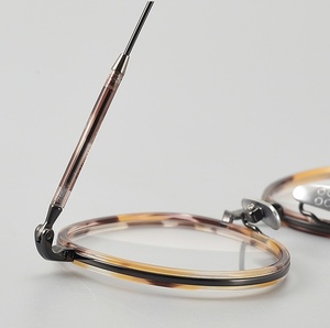 Siêu Ánh Sáng Tinh Khiết Titan + Acetate Vòng Khung Kính Retro Tortoiseshell Thời Trang Kính Khung - Product Image 2