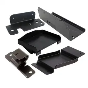 Custom Black Powder Coating Aluminum Stamping Bending Sheet Metal Fabrication Parts