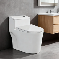 Ensemble de toilettes bidet en céramique à montage au sol avec chasse d'eau cyclonique à double chasse, sanitaire moderne pour villa et hôtel