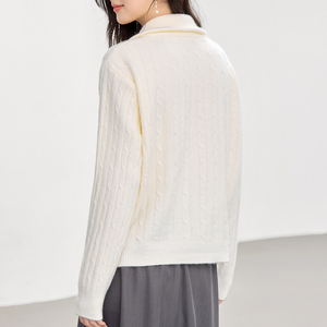 <span class=keywords><strong>Cardigan</strong></span> da Donna <span class=keywords><strong>a</strong></span> Collo Alto con Zip e Lavorazione <span class=keywords><strong>a</strong></span> <span class=keywords><strong>Trecce</strong></span> - Top Chic Casual per Tutti i Giorni - Product Image 5