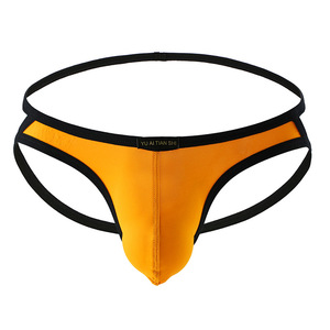 Biểu tượng tùy chỉnh Mens băng lụa thongs G-string Sexy Eo Thấp Pouch Bikini Đồ Lót Nam khiêu dâm đồ lót gay jockstrap Tanga tóm tắt - Product Image 5