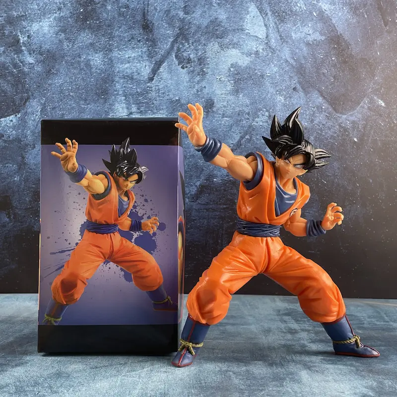 Modello di cartone animato ornamenti Ultra istinto figlio Goku scatola di colore Dragon palle Anime Action figure