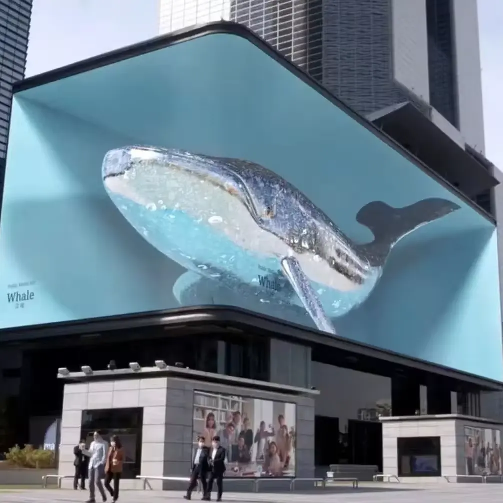 Quảng cáo ngoài trời LED màn hình hiển thị khổng lồ biển quảng cáo cố định pantallas Đăng P6 P8 P10 trung tâm mua sắm bên ngoài 3D LED Video tường