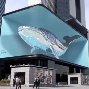 โฆษณากลางแจ้งจอแสดงผล LED ป้ายโฆษณายักษ์ Pantallas ป้าย P6 P8 P10 ห้างสรรพสินค้าภายนอก 3D LED ผนังวิดีโอ