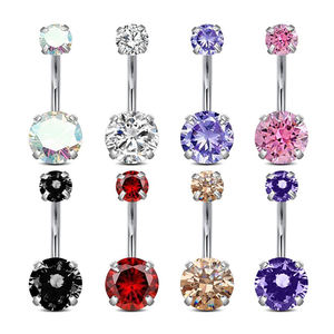 Titanium Body Sieraden Astm F136 Cz Klauw Set Interne Schroefdraad <span class=keywords><strong>Navel</strong></span> Knopring <span class=keywords><strong>Navel</strong></span> <span class=keywords><strong>Piercing</strong></span> Sieraden - Product Image 2