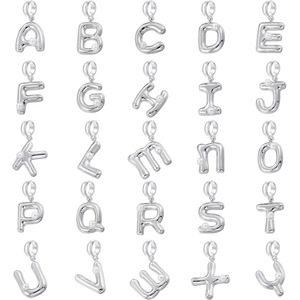 Elegante Colgante Hipoalergénico de Burbuja con Letra Inglesa (26 Letras) y Perla, Accesorios para Joyería DIY - Product Image 3