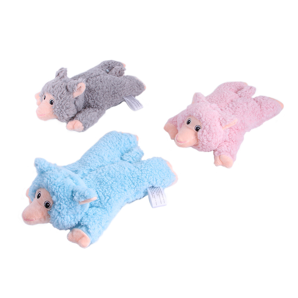 Sheep Shaped Pet Chew Toy Durable Pet Squeaky Plush Toy For Dog