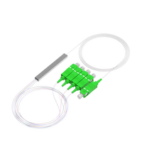 Divisores de Fibra Óptica PLC de Tubo de Acero Mini, 1x 2 4 8 16 32 Conectores SC/APC, Cable de 0.9mm, Divisores FTTH para Redes 3G/5G