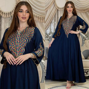 Xqy500136 per il medio oriente musulmano moda colore abito abito ricamato arabo abbigliamento femminile - Product Image 6