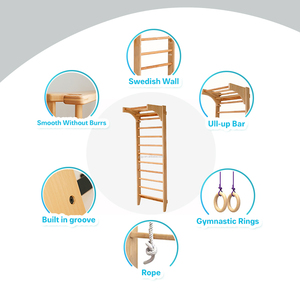 Xiair-escalera de madera plegable para niños pequeños, marco de escalada para pared, juguete de ejercicio Montessori - Product Image 4