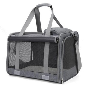 Transportín para Mascotas de Tela Oxford, Gran Capacidad, Malla Transpirable, Bolsa de Viaje para Perros y Gatos, Gris, Negro, Azul, Rosa, 7 kg o más - Product Image 1