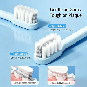 ETRAVEL Kit <span class=keywords><strong>de</strong></span> <span class=keywords><strong>brosse</strong></span> <span class=keywords><strong>à</strong></span> dents <span class=keywords><strong>de</strong></span> <span class=keywords><strong>voyage</strong></span> portable 2-en-1, <span class=keywords><strong>brosse</strong></span> <span class=keywords><strong>à</strong></span> dents pliable et <span class=keywords><strong>dentifrice</strong></span> <span class=keywords><strong>avec</strong></span> poils souples pour les voyages d'affaires - Product Image 3