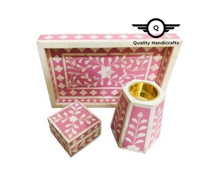 Plateaux de service en bois les plus vendus, hôtels, restaurants, artisanat de qualité, incrustation d'os, articles de cuisine, 30X20X5CM, certifié EPCH - Product Image 4