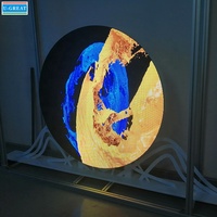 Nouvelle mode HD P3 3mm écran d'affichage led circulaire créatif de forme spéciale avec bordure pour DJ disco