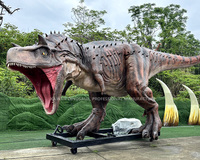 Yüksek Kaliteli 10m Uzunluğunda Animatronik Dinozorlar Carnotaurus Gerçekçi Dinozor Heykeli Kawah Fabrikası