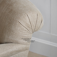 Canapé et fauteuil de style français moderne en tissu durable, meubles de salon en bois pour la maison, les hôtels et les chambres à coucher