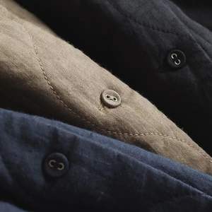 Veste matelassée en coton et lin pour femmes, <span class=keywords><strong>style</strong></span> japonais, décontractée de bureau, coupe ample, chaude, légère, rembourrée, automne-hiver 2025 - Product Image 4