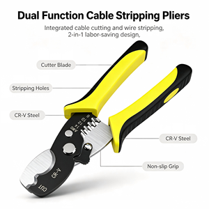 Alicates Multifuncionales de Acero de Grado Industrial FB6001 para Pelar Cables y Cortar Alambres con Mango de Agarre Suave, Personalizables OEM - Product Image 2