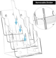 Étagère de présentation transparente, moderne, écologique, recyclable, à 4 niveaux, légère, multi-couches, autoportante, facile à assembler, personnalisable