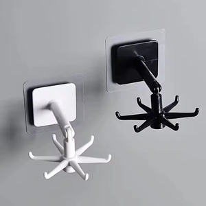 Wholesale 360 Degree Rotatable PP Free Six Claw <b>Hook</b> <b>Kitchen</b> Spatula Spoon Wall Mounted Storage Hanger Novelty <b>Hooks</b> - Product Image 1