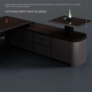 <span class=keywords><strong>Scrivania</strong></span> <span class=keywords><strong>da</strong></span> <span class=keywords><strong>Ufficio</strong></span> Moderna e Lussuosa - <span class=keywords><strong>Design</strong></span> a L in Legno Massello, <span class=keywords><strong>Scrivania</strong></span> Direzionale Mobile - Product Image 6