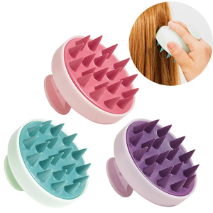 Cepillo de silicona para champú, peine para masaje del cuero cabelludo, peine para lavar el cabello, cepillo para masaje corporal, cepillo para baño y ducha, herramienta de peluquería - Product Image 3