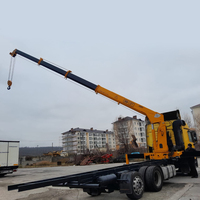 Grue mobile hydraulique Bob-Lift montée sur camion, manipulateur, 8 tonnes, 10 tonnes, grue à flèche télescopique, télécommande et nacelle pour camion
