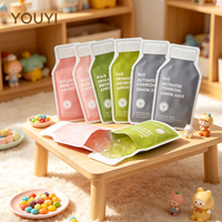 Sachet d'emballage plastique personnalisé anti-odeur à trois soudures latérales, thermosoudé et façonné, avec encoche de déchirement facile pour liquides, boissons et cosmétiques