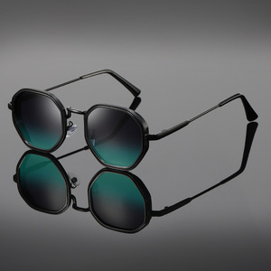 Steampunk Polygonal <b>Sunglasses</b> Metal Eyeglasses Frames Large Frame Vintage Fashion Shades <b>for</b> <b>Men</b> and Women - Product Image 2