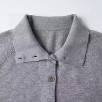 Cardigan en laine 100 % GOTS BSCI à revers ceinturé, tricot de créateur décontracté et tendance, style chic français, doux et chaud – Meilleures ventes