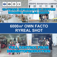 Booth Kayu Modular Rakitan Cepat 30 Menit, Dapat Digunakan Kembali, Ukuran 3x6m, untuk Pameran Dagang dengan Desain 3D Kustom